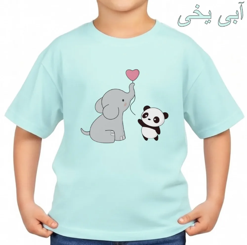 تیشرت آستین کوتاه بچگانه مدل فیل کد v4