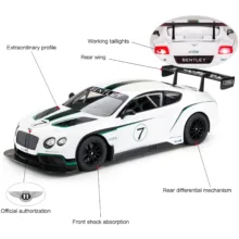 ماشین کنترلی راستار مدل Bentley Continental GT3 کد 76700 با چراغ‌های LED جلو و عقب در مقیاس 1:14
