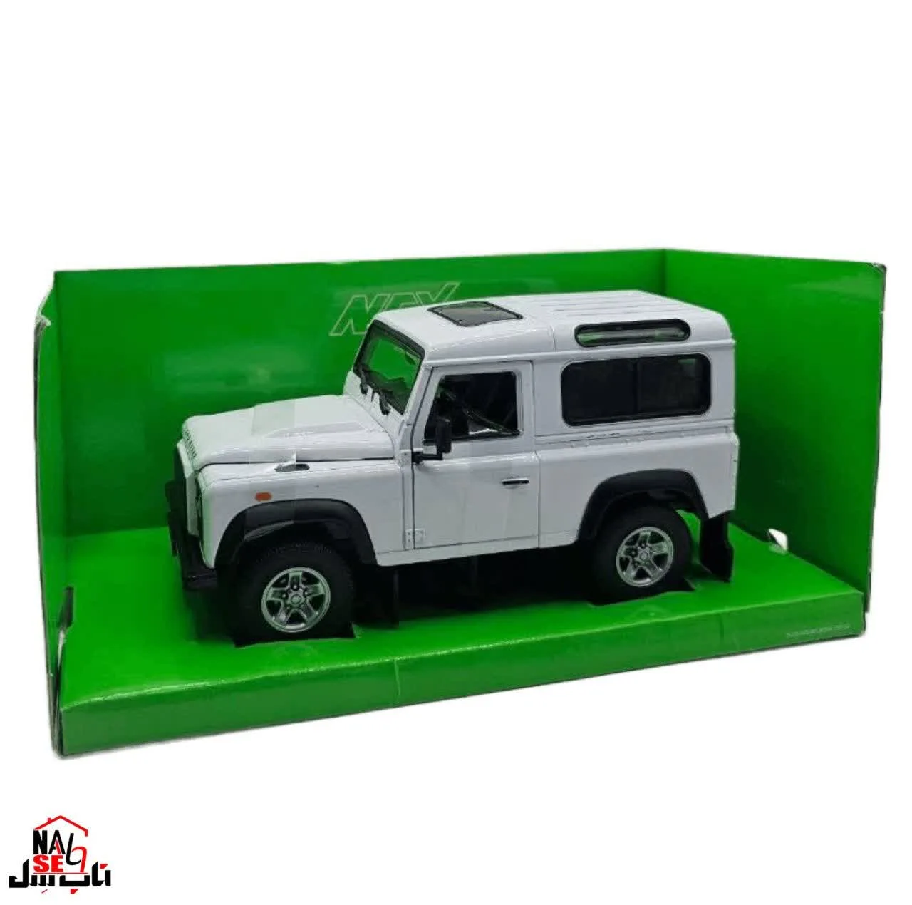 ماکت ماشین بازی ناب سل مدل لندرور دیفندر فلزی طرح ولی کد WELLY 1:24 LAND ROVER DEFENDER JEEP