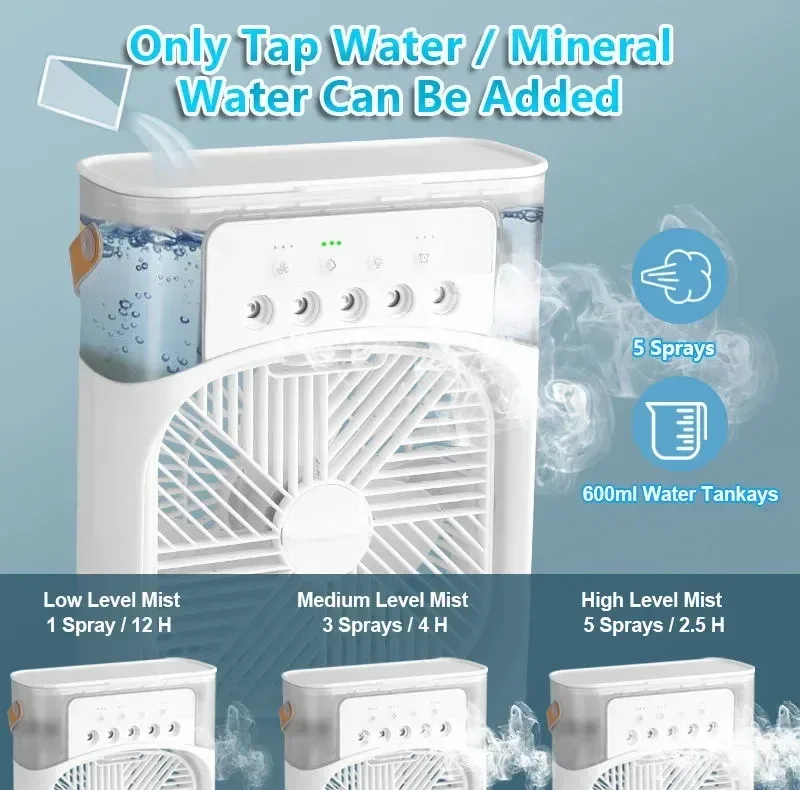 پنکه رومیزی مدل مه پاش 3in1 Air Cooler