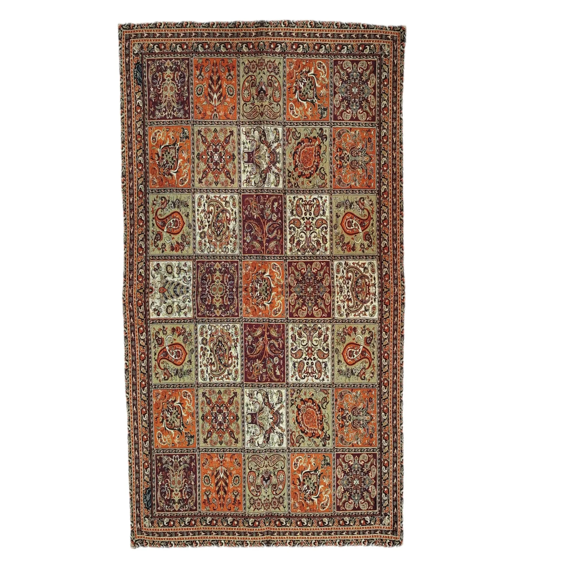رومیزی ترمه طرح خشتی مدل مستطیل