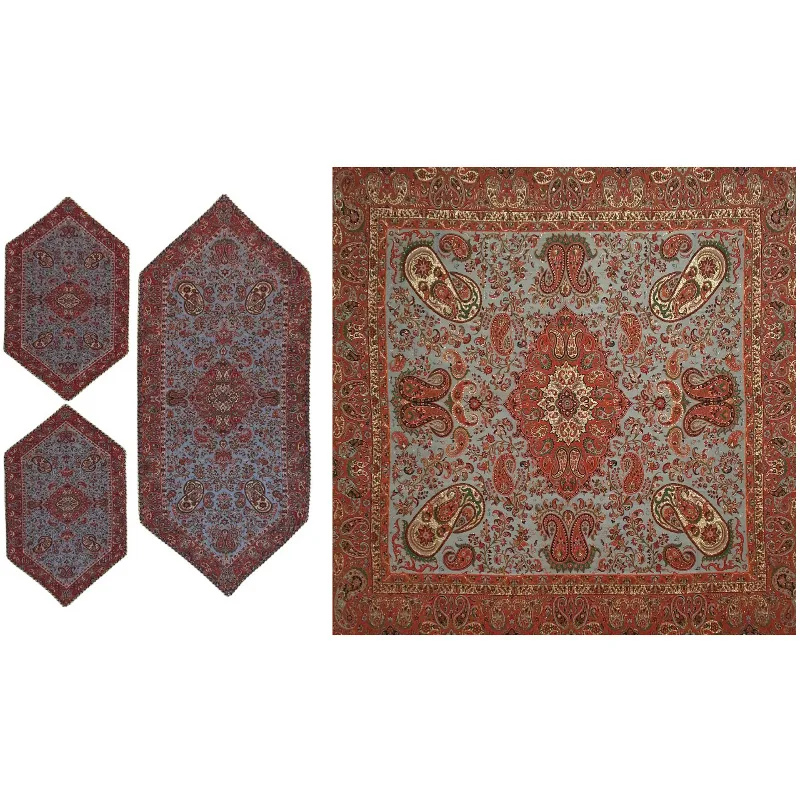 ست 4 تکه رومیزی ترمه کد T57SET25