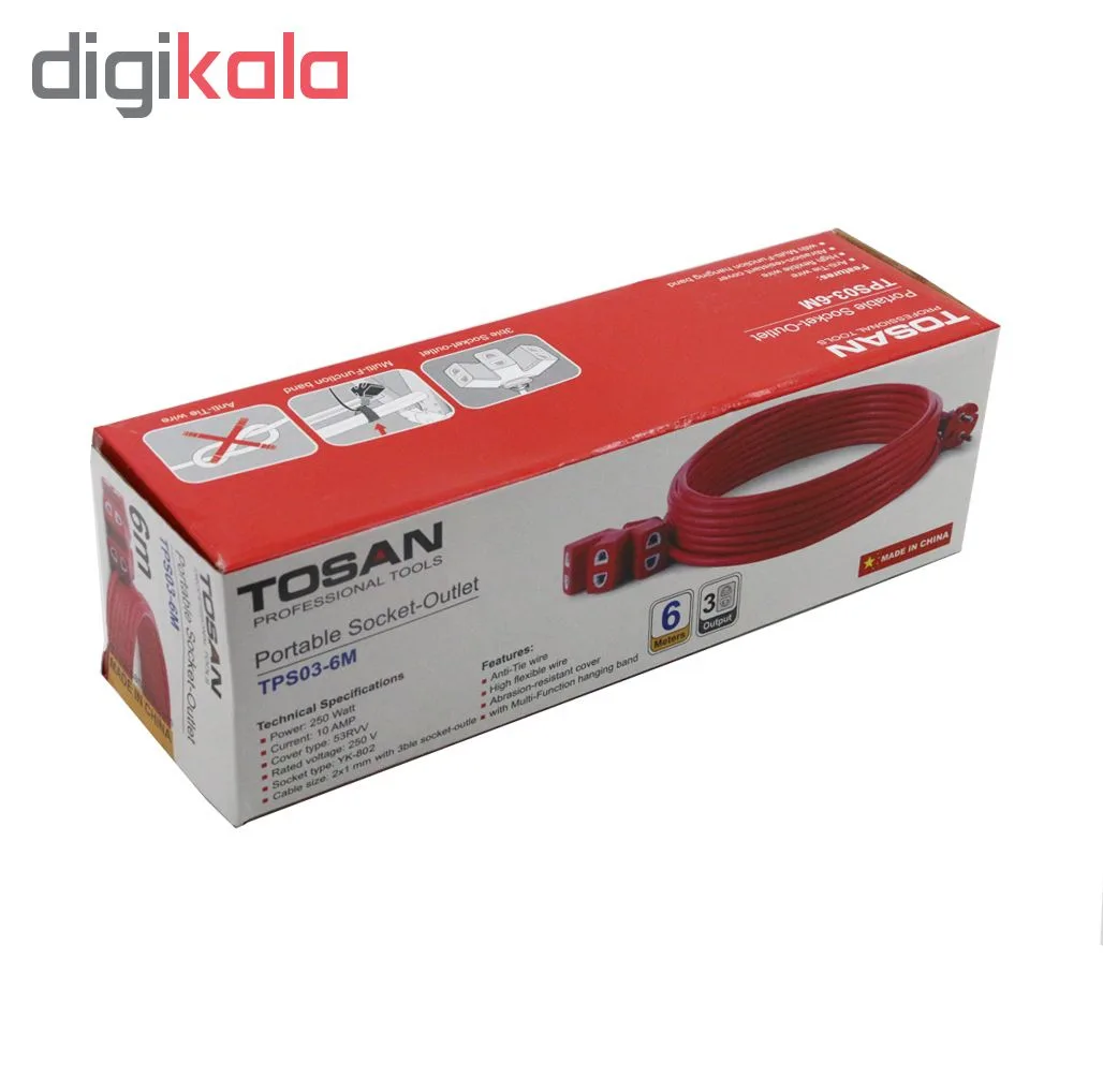 چند راهی برق توسن مدل TPS03-6M