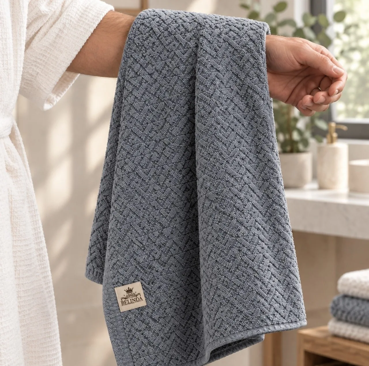 حوله دستی بلیندا مدل COTTON سایز 40×80 سانتیمتر