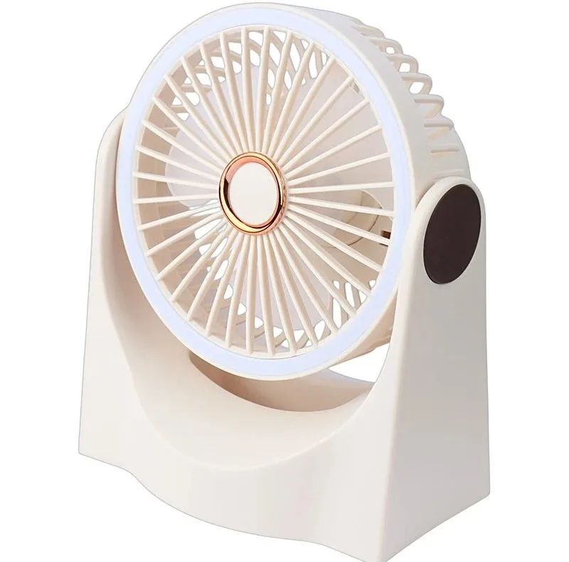 پنکه شارژی multi fan مدل رینگ لایت دار ظرفیت 1800 میلی آمپر ساعت