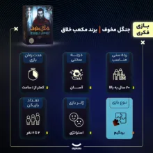 بازی فکری بردگیم جنگل مخوف مدل 026 مناسب 20 سال به بالا، 2 تا 6 نفره، ژانر استراتژی، درجه سختی آسان، تقویت مهارت‌های ارتباطی، تاکتیک جمع‌آوری امتیاز، مدت کمتر از یک ساعت