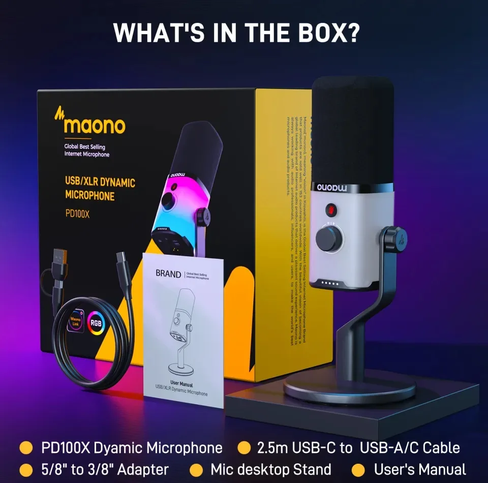میکروفون استودیویی مائونو مدل PD100x RGB