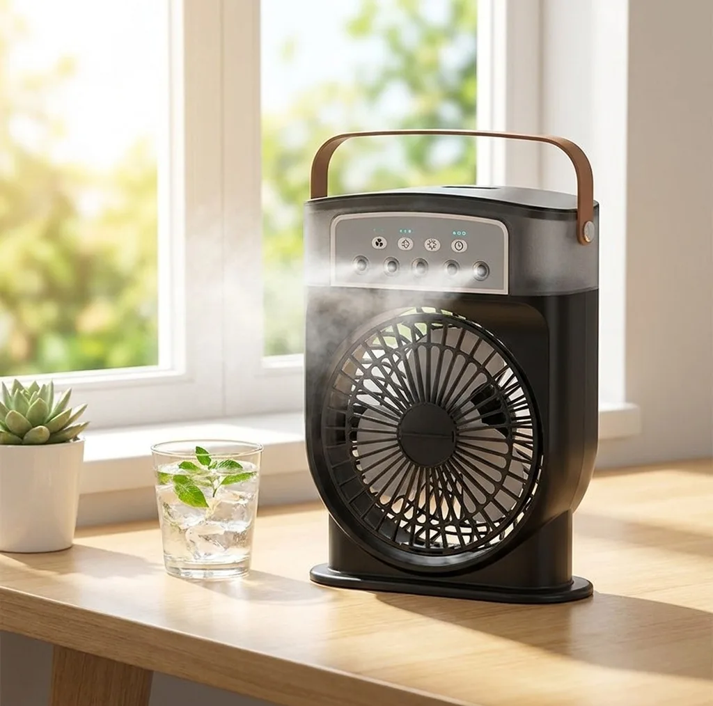 پنکه شارژی مدل Mini Portable Cooling Fan ظرفیت 1500 میلی آمپر ساعت