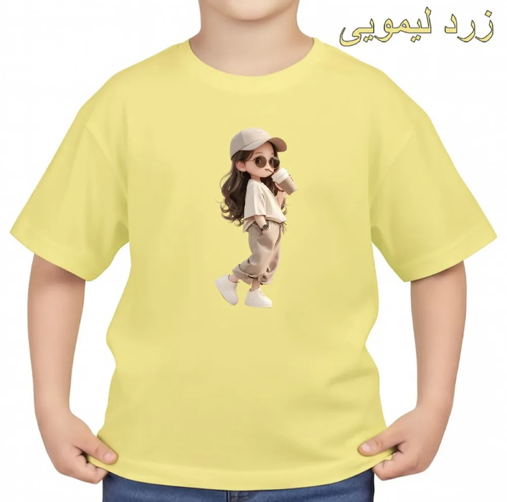 تی‌شرت آستین کوتاه بچگانه مدل دخترک اسپرت کد v3