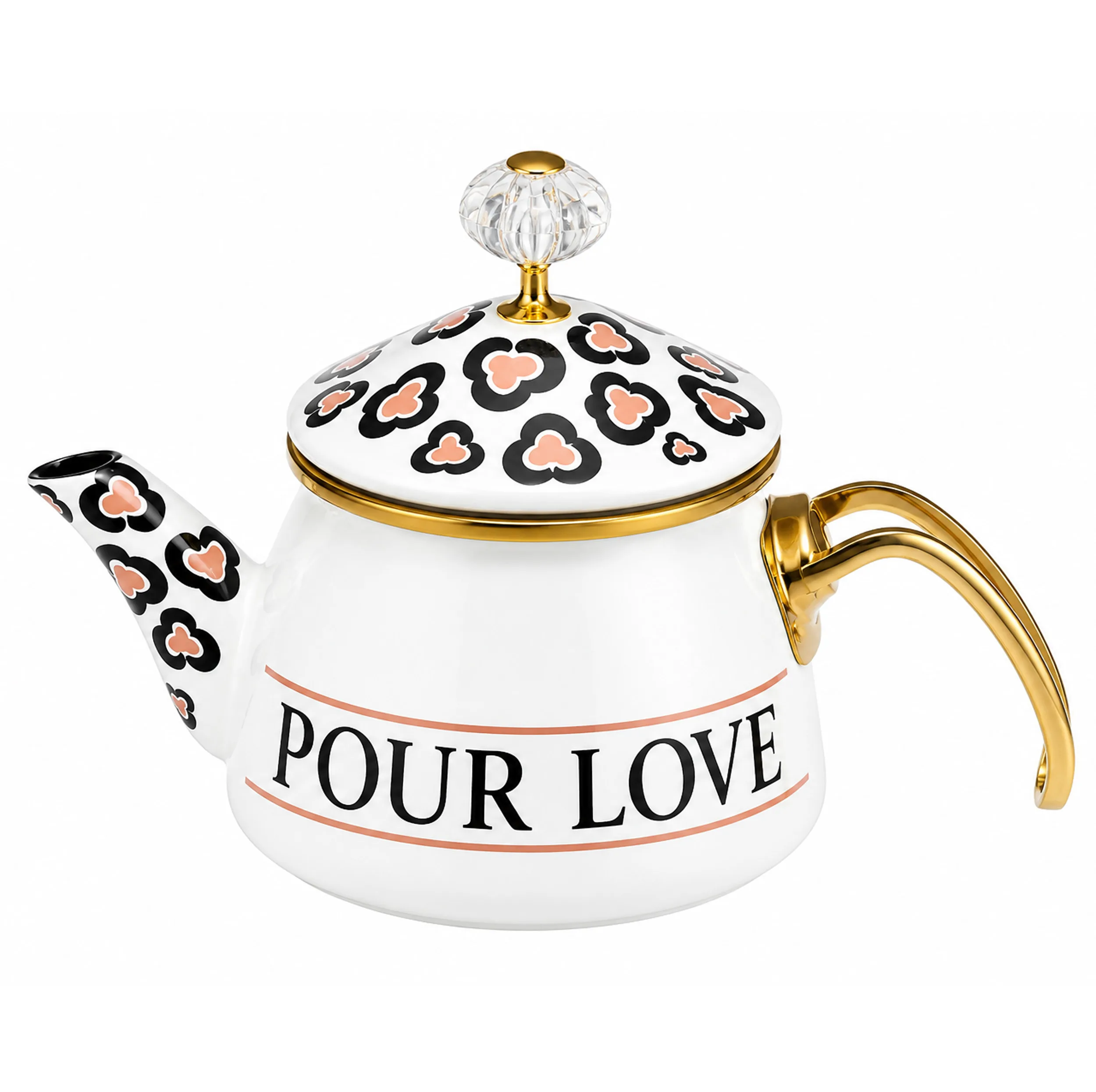 ست کتری و قوری شاهین مدل Pour Love گنجایش کتری 2.1 لیتر گنجایش قوری 1 لیتر