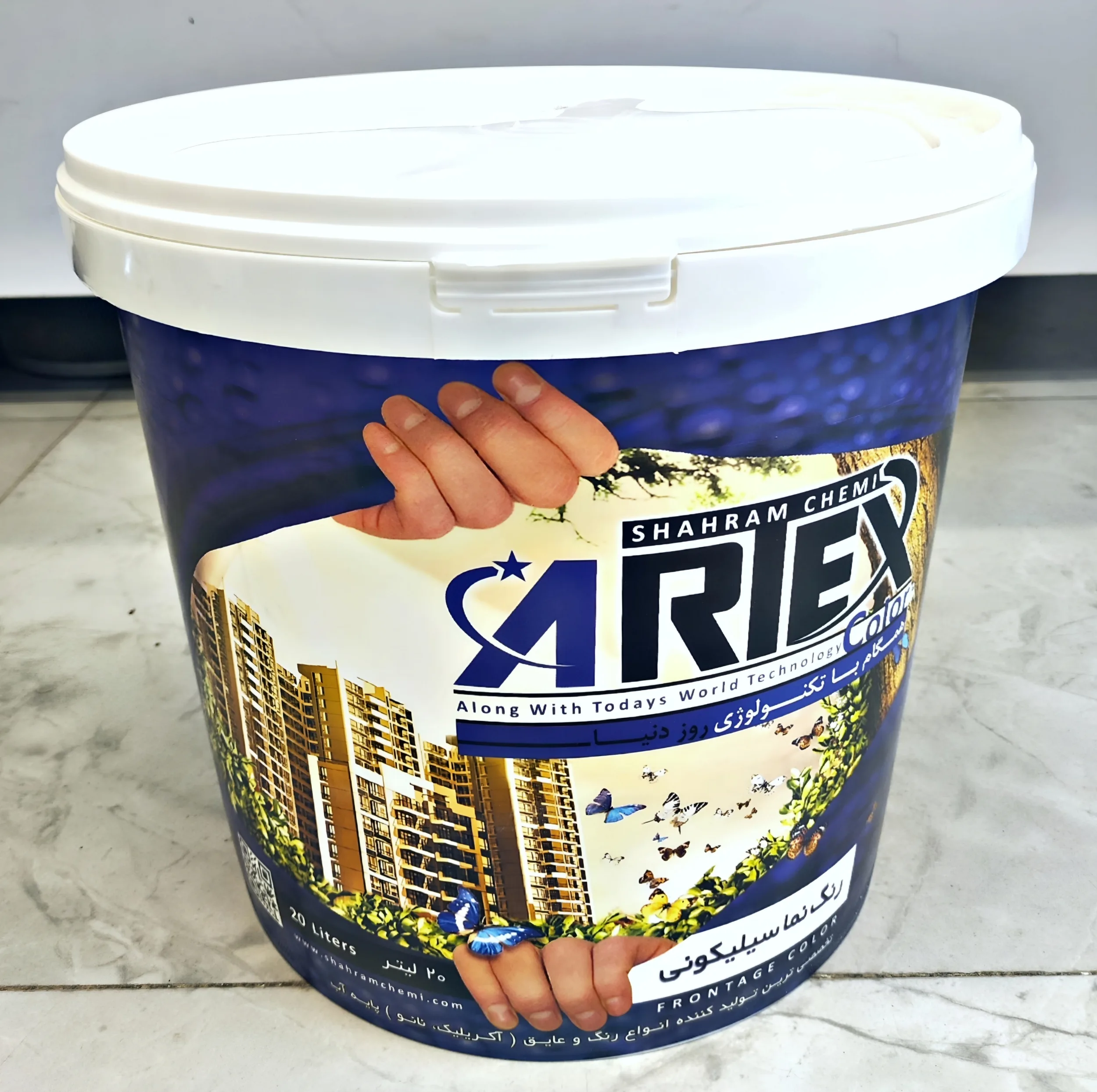 رنگ اکریلیک نما سیلیکونی سفید آرتکس مدل rc42 وزن 4 کیلوگرم