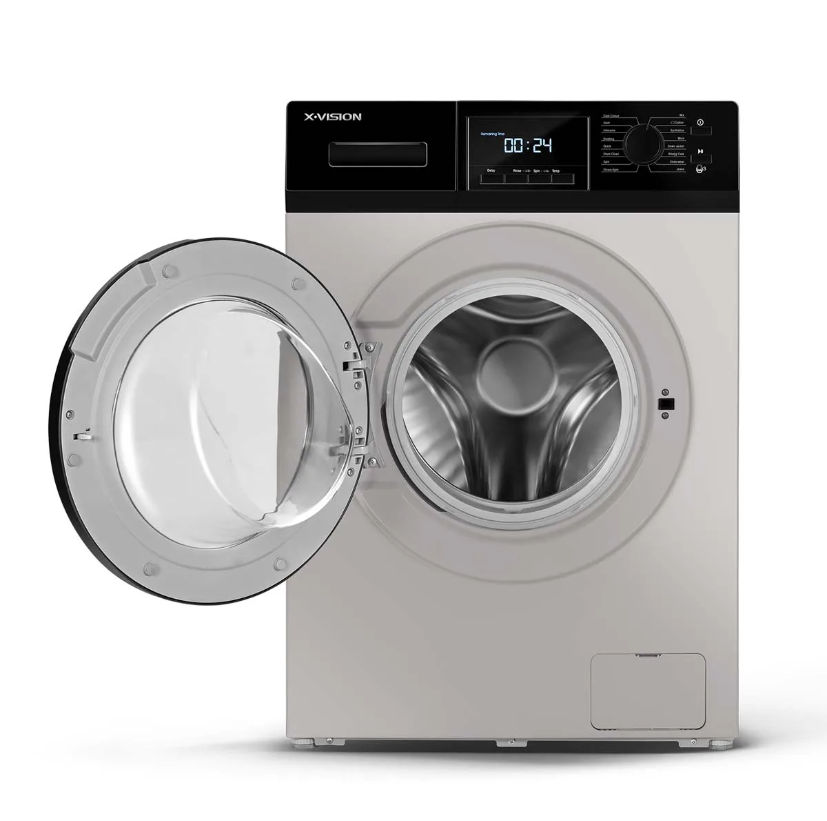 ماشین لباسشویی ایکس ویژن مدل TM84-BWBL/BSBL ظرفیت 8 کیلوگرم
