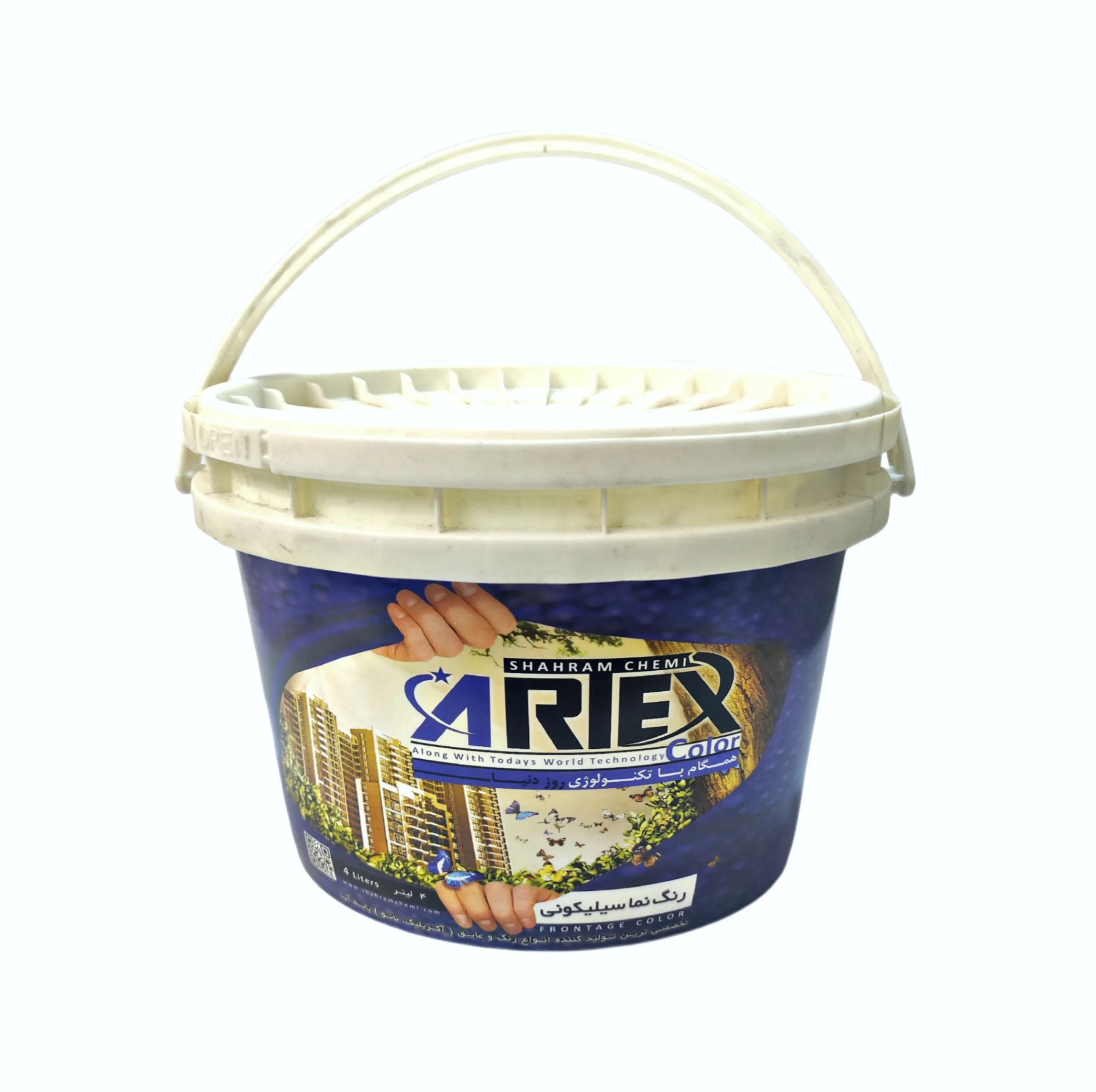 رنگ اکریلیک نما سیلیکونی سفید آرتکس مدل rc42 وزن 4 کیلوگرم