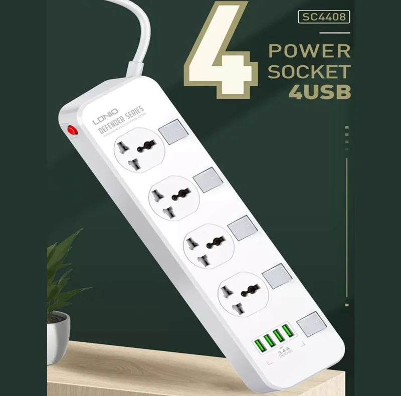 چند راهی برق الدینیو مدل Power Socket