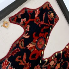 تابلو فرش دستباف کارپینوس طرح دستبافت آنتیک مدل ننج ملایر