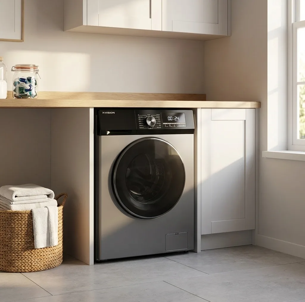 ماشین لباسشویی اتوماتیک ایکس ویژن مدل TP92-BSD ظرفیت 9 کیلوگرم