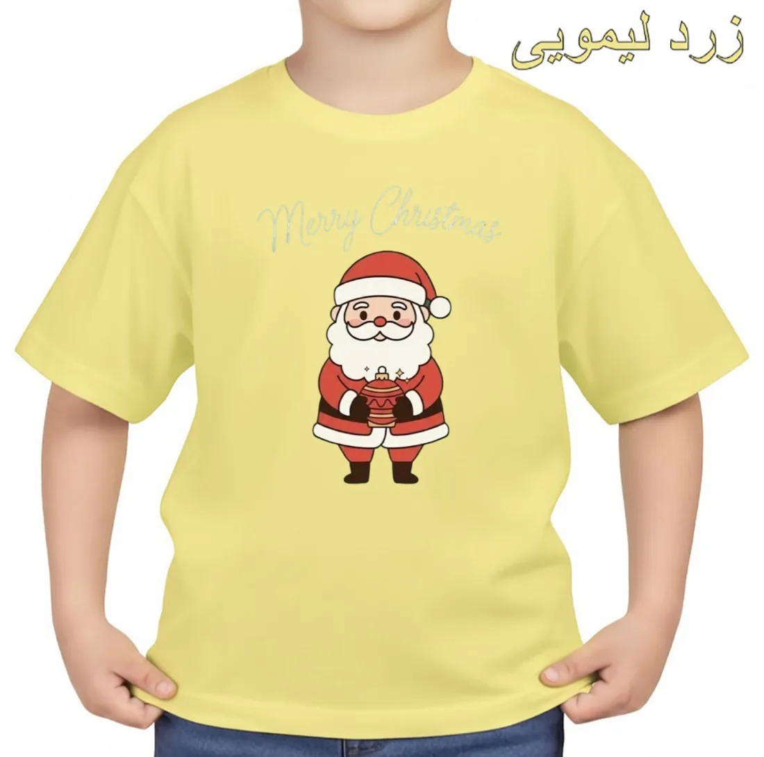 تی‌شرت آستین کوتاه بچگانه مدل بابانوئل کد p2