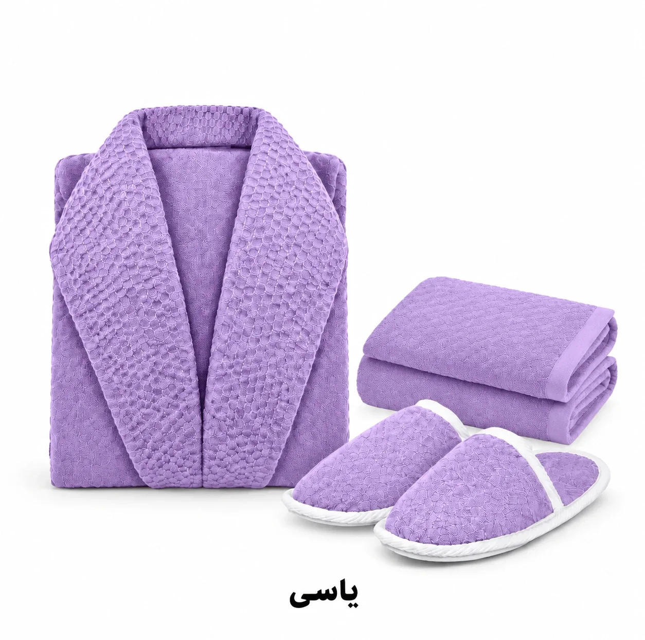سرویس حوله پالتویی 3 تکه الماس مدل Anima سایز 125 مناسب قد 160 تا 185 سانتی متر