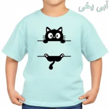 تی‌شرت آستین کوتاه بچگانه مدل گربه آویزان کد p1