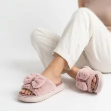 دمپایی حوله‌ای مدل خرگوشک