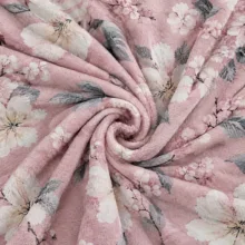 پتو مسافرتی 1 نفره طرح لیزری مدل شکوفه گیلاس سایز 160×220 سانتی‌متر