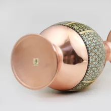 نوع گلدان خاتم کاری فراز هنر مدل صراحی طرح کندویی کد 25