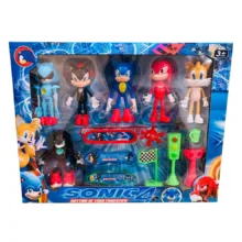 فیگور سونیک طرح Sonic مدل لوازم دار ارتفاع 10 سانتی متر مجموعه 14 عددی
