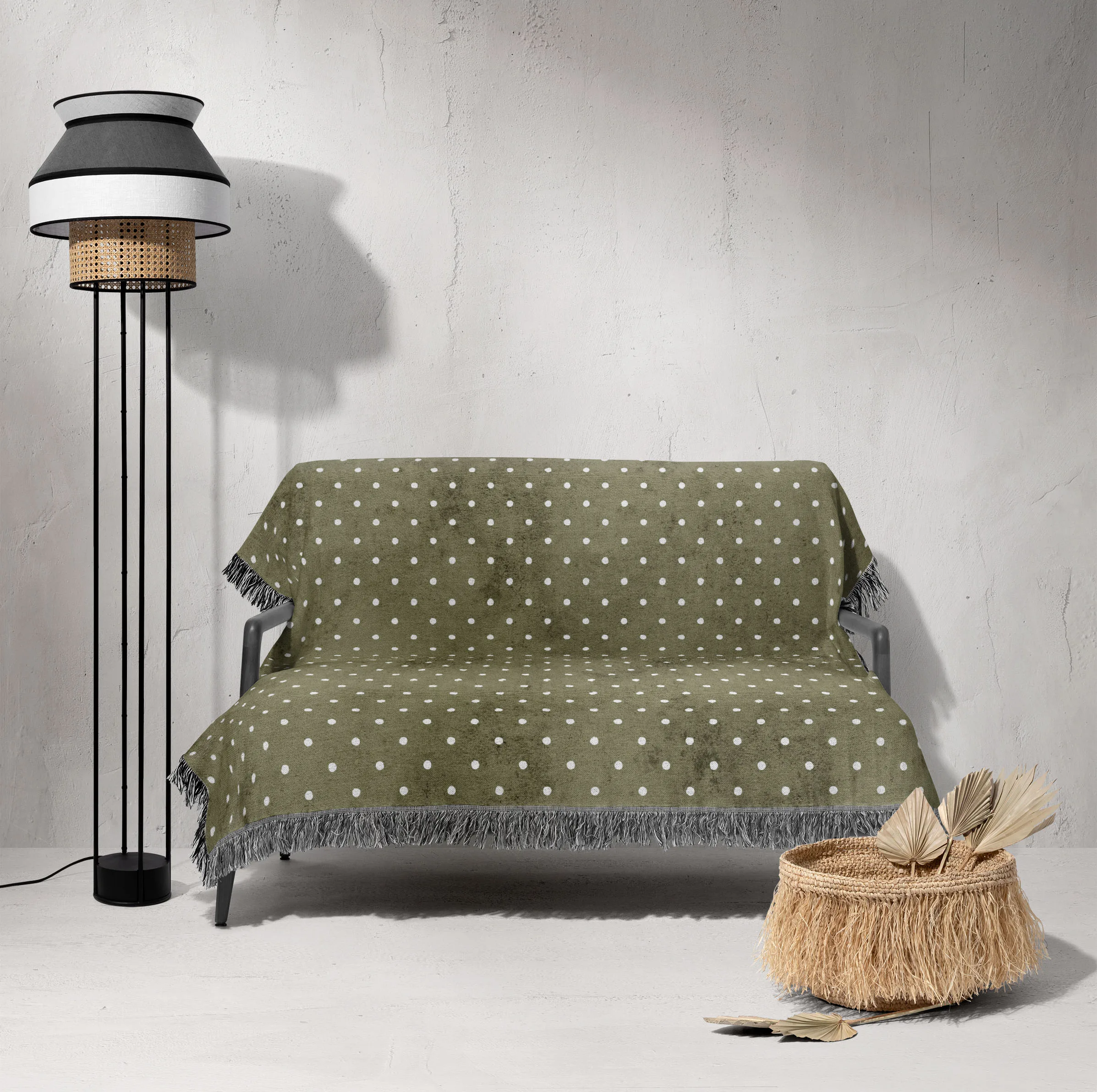 شال مبل و تخت خانه مسعود مدل مخمل ریشه دار کد 001 سایز 170x140 سانتی‌ متر