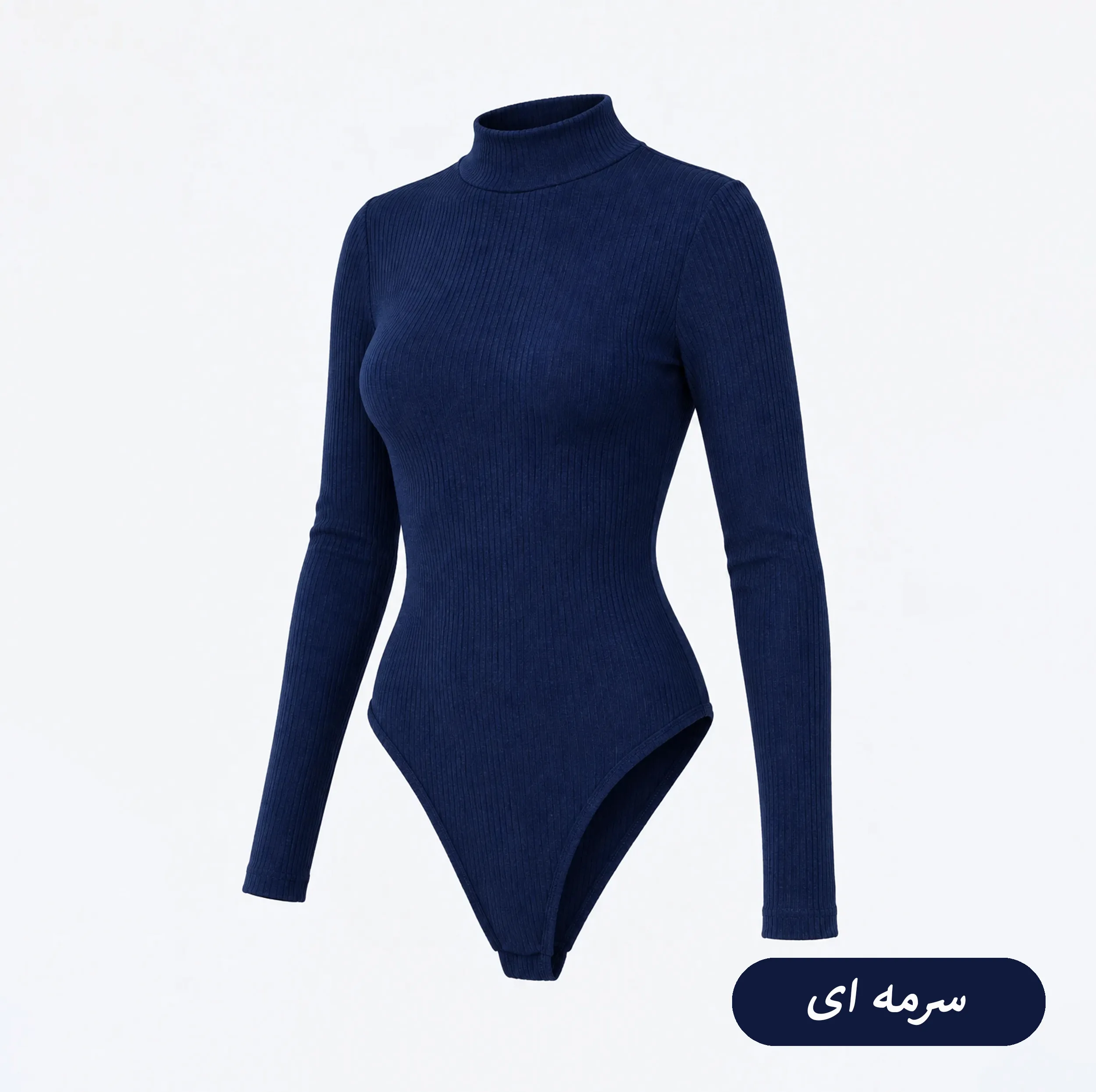 بادی آستین بلند یقه ایستاده زنانه کبریتی مدل Riell کد S1195