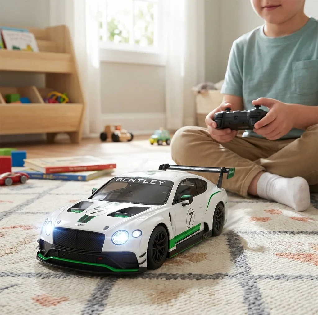ماشین کنترلی راستار مدل Bentley Continental GT3 کد 76700 با چراغهای LED جلو و عقب در مقیاس 1:14