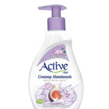مایع دستشویی کرمی اکتیو (Active) مدل بنفش حجم 350 میلی‌ لیتر
