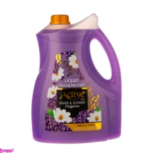 مایع دستشویی اکتیو مدل صدفی با رایحه گل و انگور وزن 3750 گرم