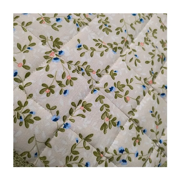 ست لوازم پارچه ای آشپزخانه مدل برگ گل کتان نخ مجموعه 9 عددی