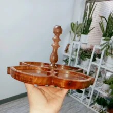 اردو خوری چوبی مدل قلب طرح ۴ خانه