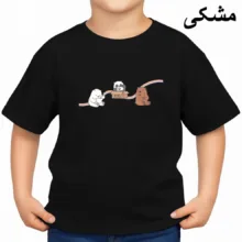 تی‌شرت آستین کوتاه بچگانه مدل سه خرس جعبه کد v9