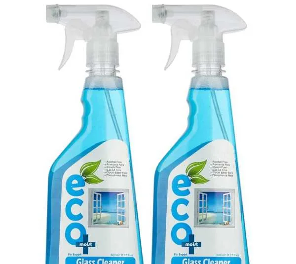 شیشه پاک کن ایکو مویست (Eco Moist) مدل Moist حجم 500 میلی لیتر بسته 2 عددی