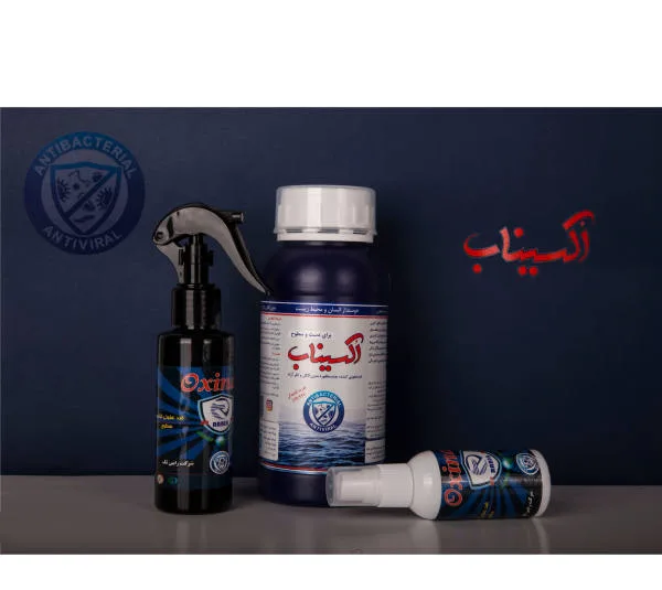 ضدعفونی کننده دست و سطوح اکسیناب (Oxinab) کد 02 وزن 12 گرم به همراه آبپاش اکسیناب (Oxinab) مجموعه 2 عددی