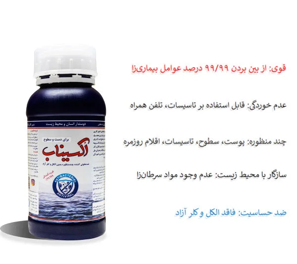 ضدعفونی کننده دست و سطوح اکسیناب (Oxinab) کد 01 وزن 12 گرم به همراه آبپاش اکسیناب (Oxinab) مجموعه 2 عددی