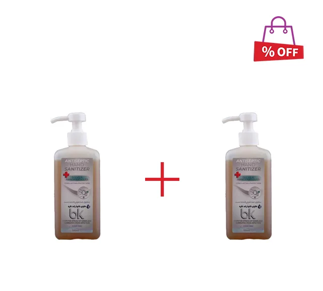 ژل ضدعفونیکننده نانوسیلوری دیسپنسری بیکی (BK) حجم 500 میلیلیتر مجموعه 2 عددی