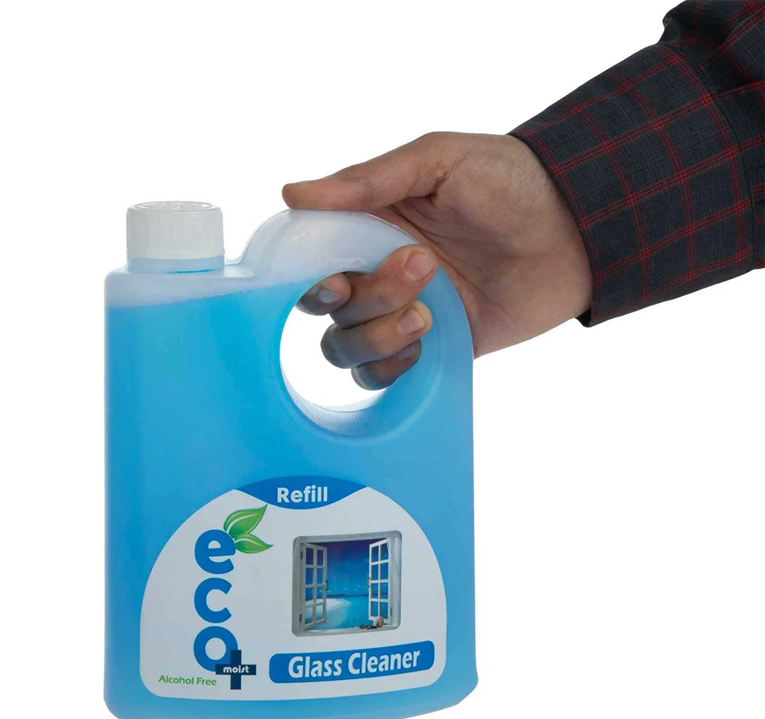 مایع شیشه شوی ایکومویست (Eco Moist) مدل آبی مقدار 1 کیلوگرم