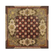 صفحه شطرنج خاتم کاری چوبی فراز هنر مدل نقاشی اسلیمی کد 6-40