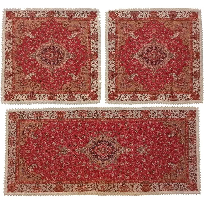 ست سه تکه رومیزی ترمه کد TRSETE4