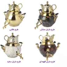 ست کتری و قوری ایران شرق مدل ماربل E001 گنجایش 6 لیتر