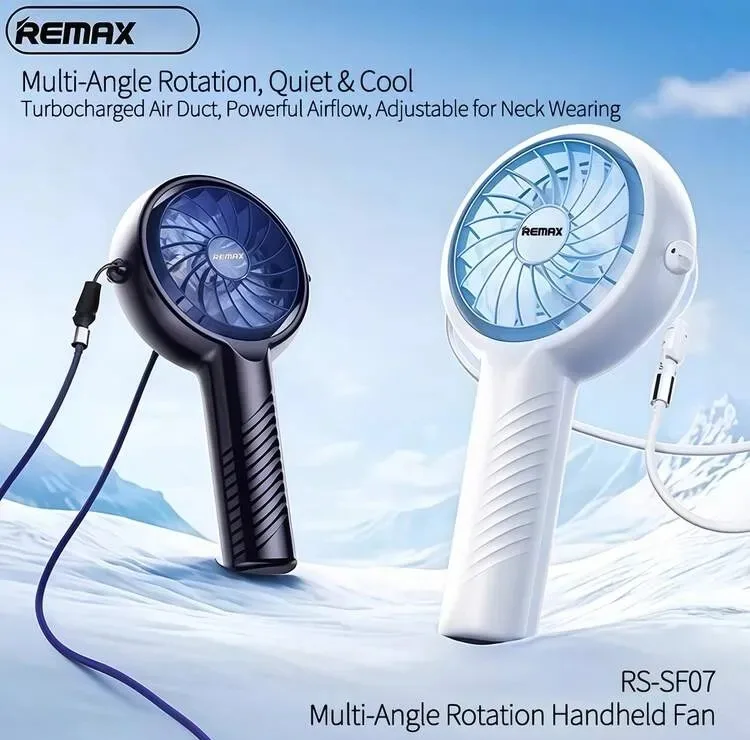 پنکه شارژی ریمکس مدل SF07 ظرفیت 1200 میلی آمپر ساعت