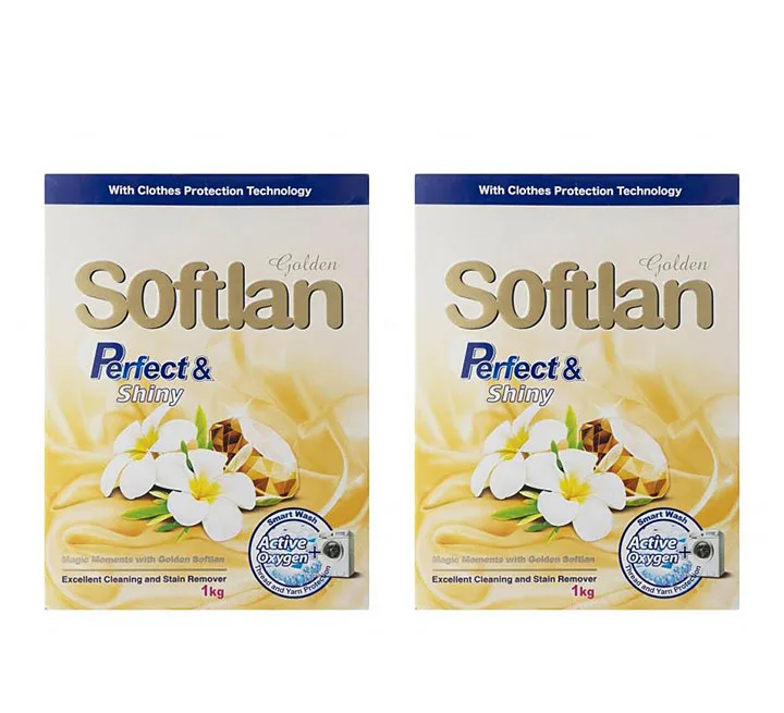 پودر ماشین لباسشویی سافتلن سری Gold Selection مدل Perfect And Shine حجم 500 گرم بسته 2 عددی