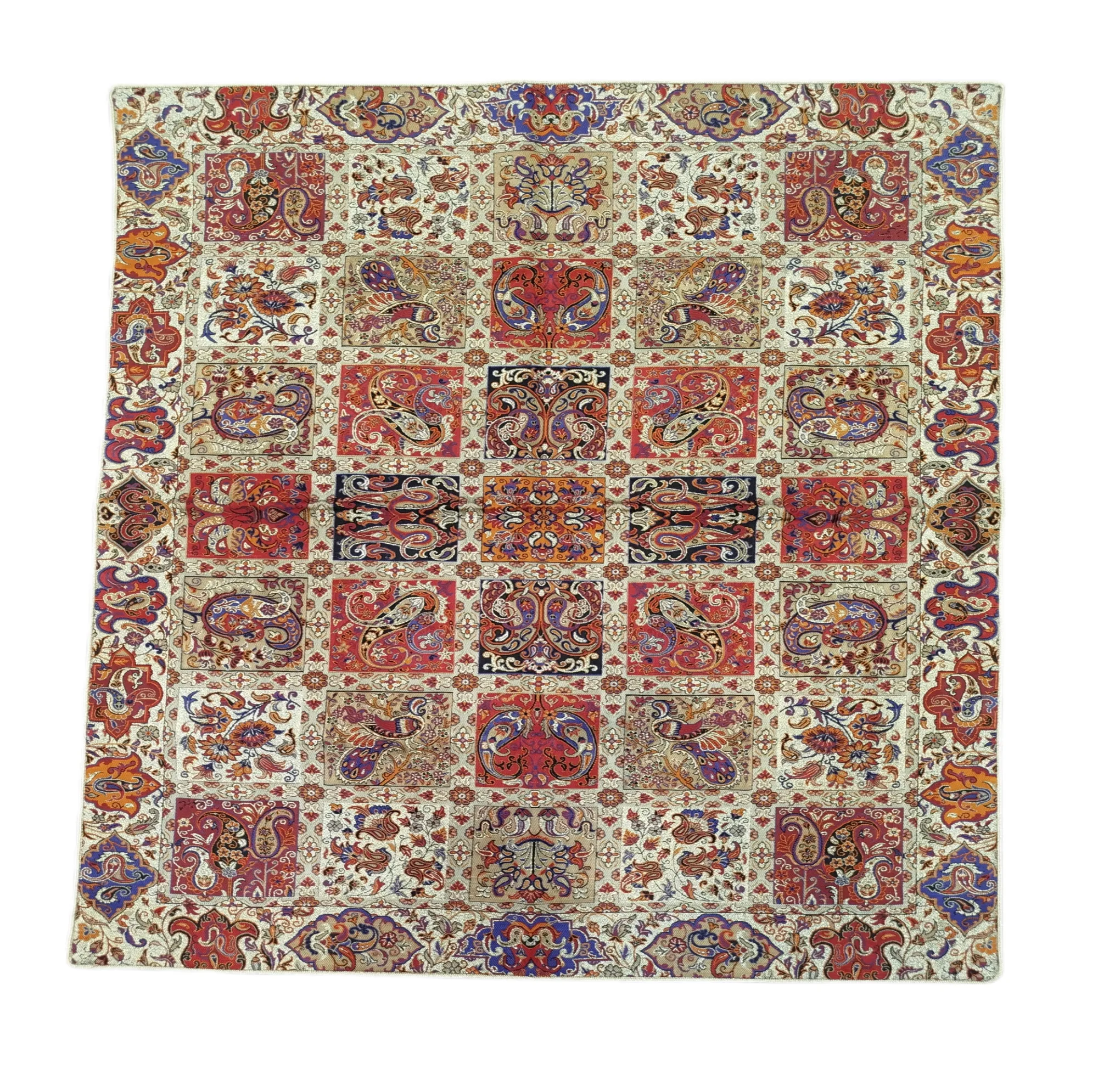 رومیزی ترمه طرح خشتی مدل مستطیل کد 12