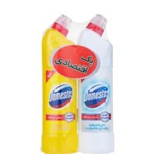 مایع سفیدکننده غلیظ سطوح دامستوس (Domestos) مدل Lemon Fresh و Snow White مجموعه 2 عددی