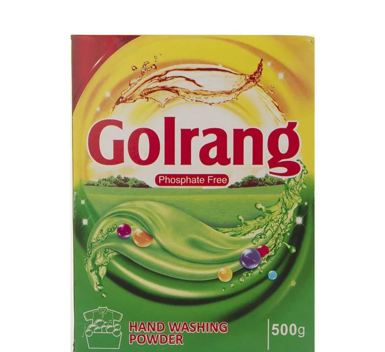 پودر دستی لباسشویی گلرنگ مدل Green وزن 500 گرم