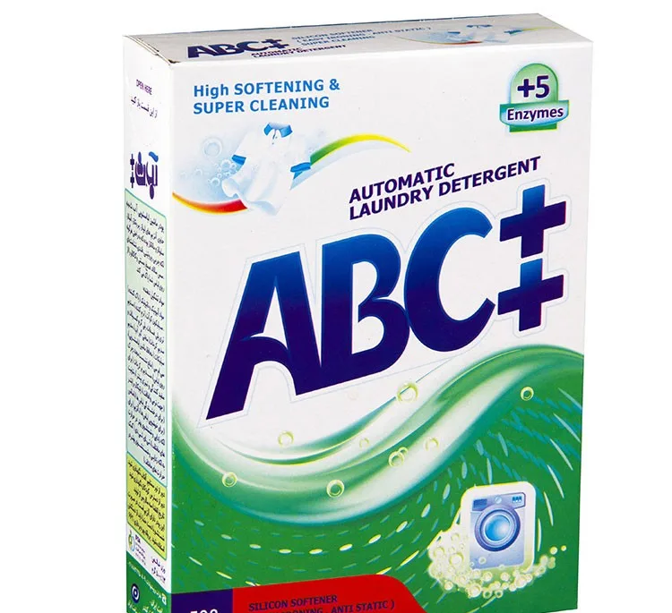 پودر ماشین لباسشویی آ. ب. ث (ABC) مدل 123 وزن 500 گرم