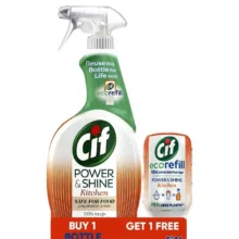 اسپری تمیزکننده سطوح سیف (CIF) مدل Power & Shine حجم 770 میلی لیتر